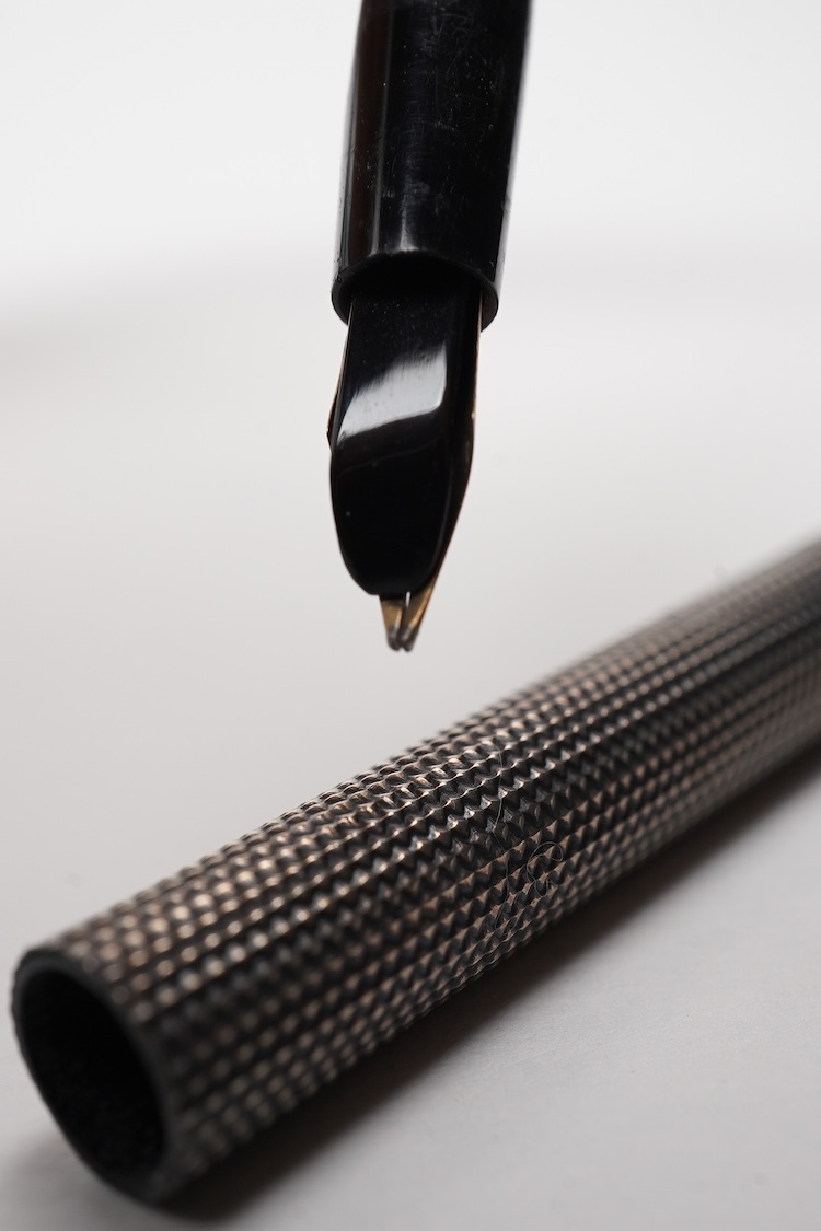 Waterman eyedroppers (2 no.) no's 402, and 0322 and another similar eyedropper, all with repairs